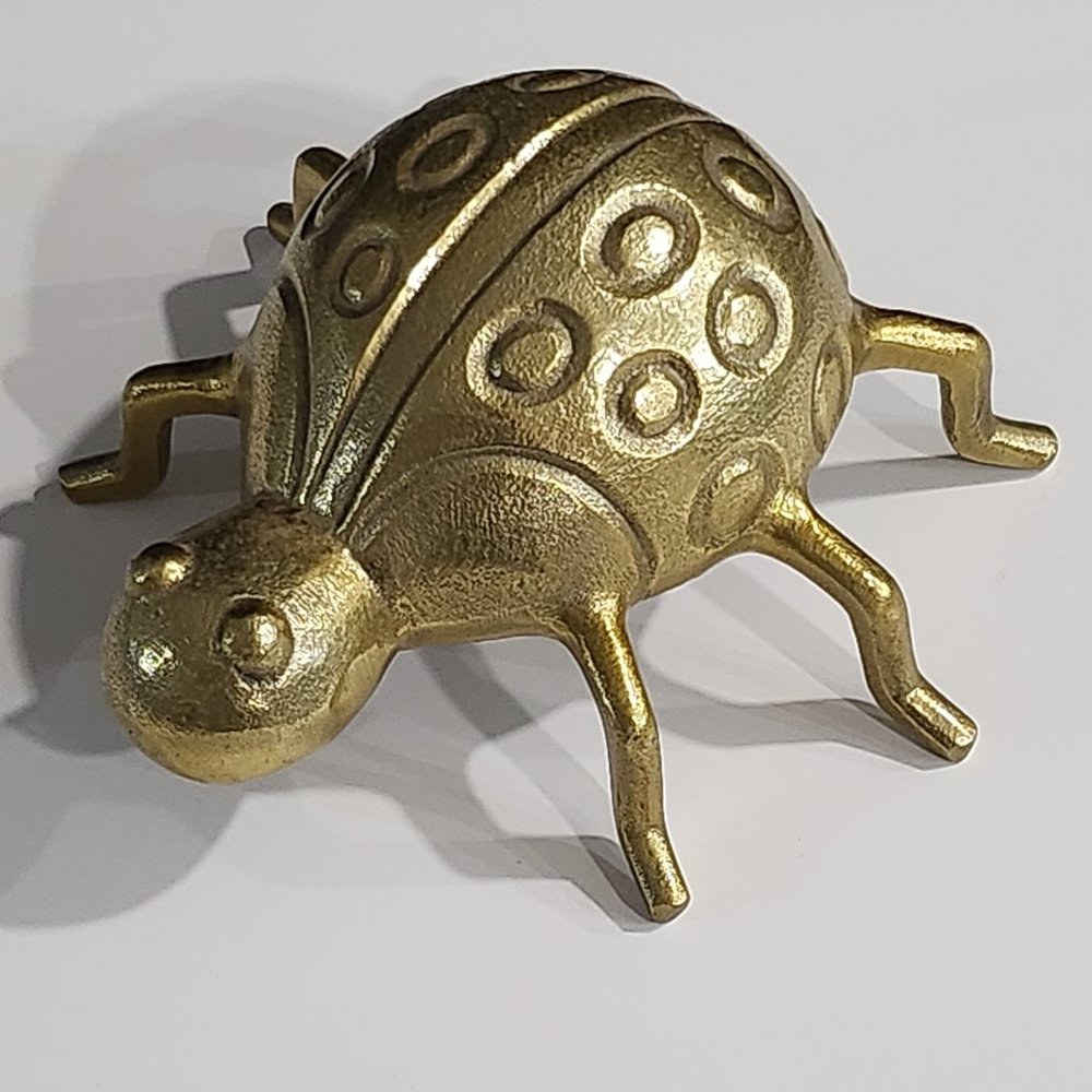 Metal 8 Inch Ladybug Table Decor Gold Color by Sagebrook Home